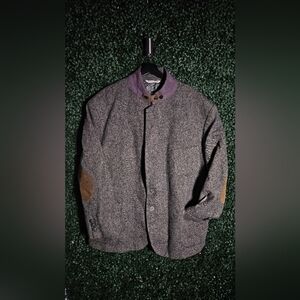 Stafford Gray and Purple Lightweight Shirt Jacket Vintage